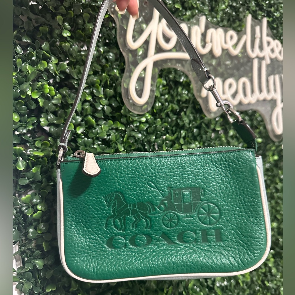 Authentic Coach green purse